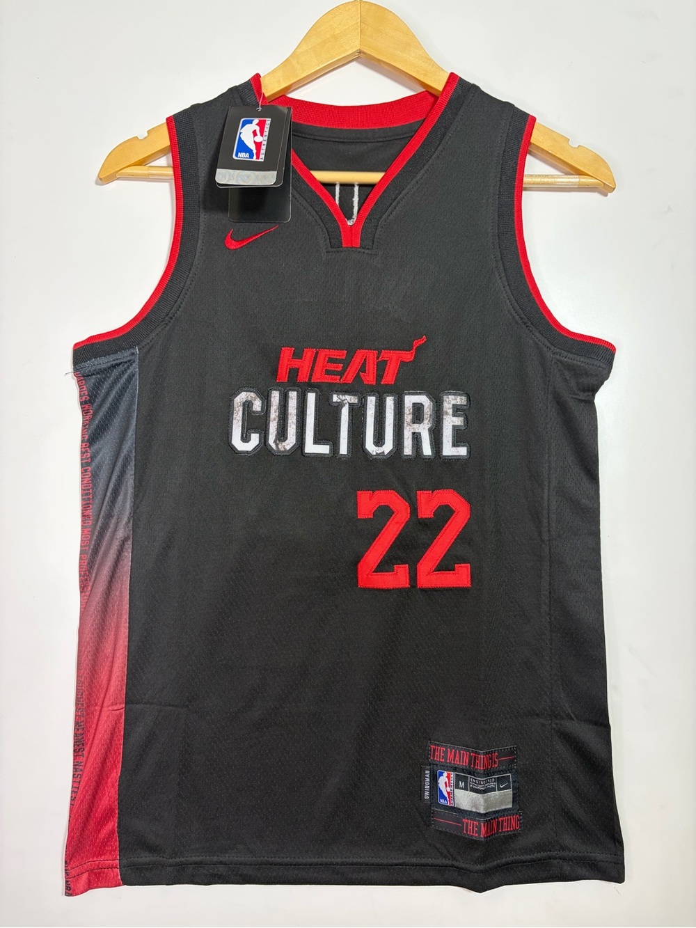 Nike Swingman Jimmy Butler Miami Heat #22 Heat Culture Black Jersey Youth M NWT